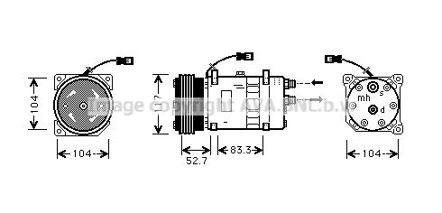 CNAK222 AVA QUALITY COOLING Компрессор, кондиционер