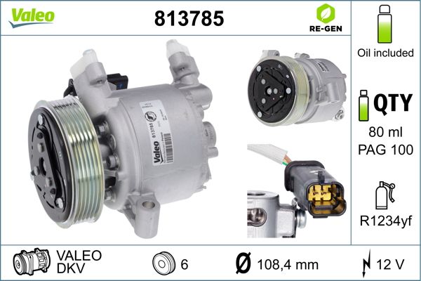 813785 VALEO Компрессор, кондиционер