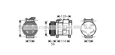 CRAK062 AVA QUALITY COOLING Компрессор, кондиционер