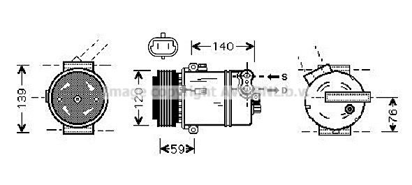 OLK409 AVA QUALITY COOLING Компрессор, кондиционер