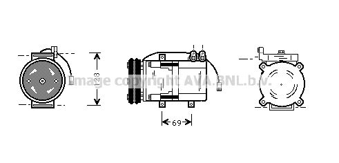 HYK063 AVA QUALITY COOLING Компрессор, кондиционер