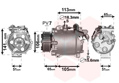 2500K263 VAN WEZEL Компрессор, кондиционер