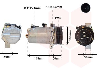 0600K408 VAN WEZEL Компрессор, кондиционер