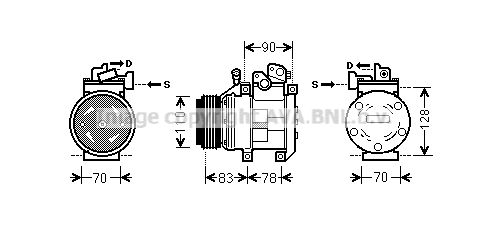 KAK173 AVA QUALITY COOLING Компрессор, кондиционер