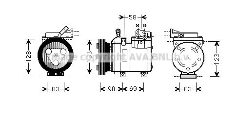 HYK250 AVA QUALITY COOLING Компрессор, кондиционер