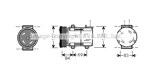 FDAK167 AVA QUALITY COOLING Компрессор, кондиционер