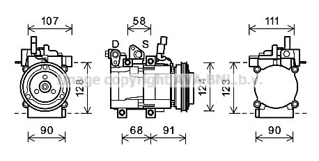 HYK321 AVA QUALITY COOLING Компрессор, кондиционер