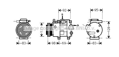 HYK239 AVA QUALITY COOLING Компрессор, кондиционер