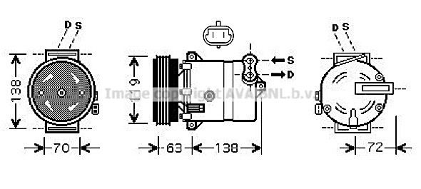 FTAK334 AVA QUALITY COOLING Компрессор, кондиционер