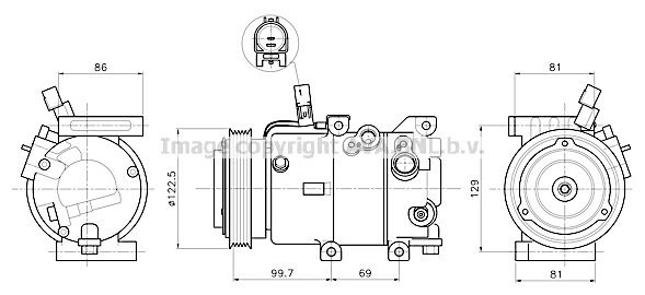 KAAK346 AVA QUALITY COOLING Компрессор, кондиционер