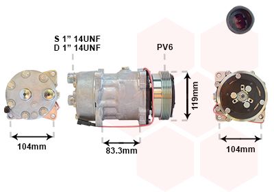 0900K176 VAN WEZEL Компрессор, кондиционер