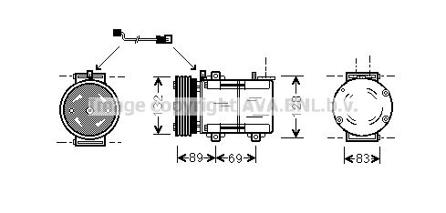 FDAK290 AVA QUALITY COOLING Компрессор, кондиционер