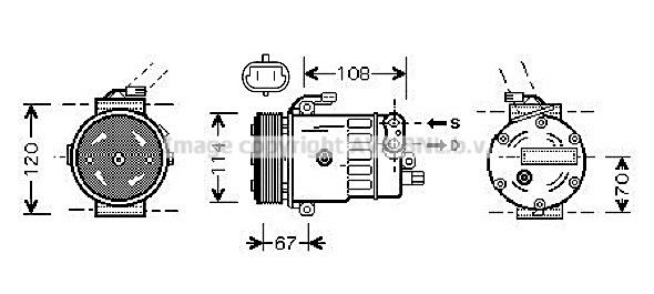 OLAK319 AVA QUALITY COOLING Компрессор, кондиционер