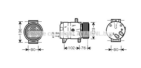 RTAK069 AVA QUALITY COOLING Компрессор, кондиционер