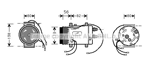 AIK255 PRASCO Компрессор, кондиционер