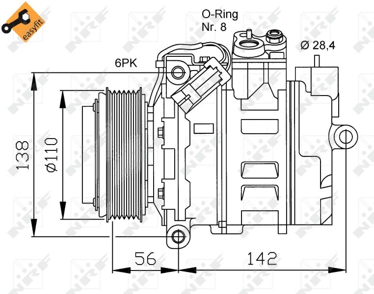 32178 NRF Компрессор, кондиционер