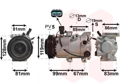 8200K414 VAN WEZEL Компрессор, кондиционер