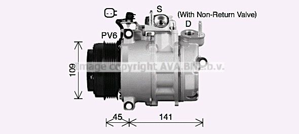 FDAK692 AVA QUALITY COOLING Компрессор, кондиционер