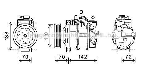 AIAK381 AVA QUALITY COOLING Компрессор, кондиционер