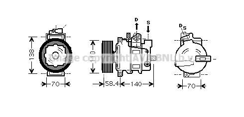 AIK273 PRASCO Компрессор, кондиционер