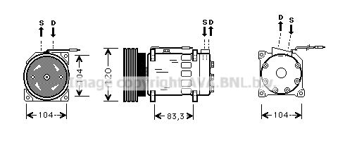 RTK282 PRASCO Компрессор, кондиционер