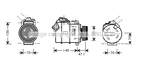 BWK306 AVA QUALITY COOLING Компрессор, кондиционер