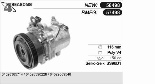 57498 AHE Компрессор, кондиционер