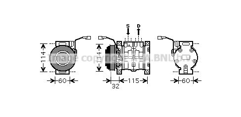 SZK110 AVA QUALITY COOLING Компрессор, кондиционер