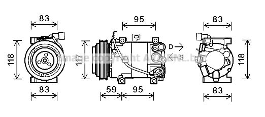 KAK193 AVA QUALITY COOLING Компрессор, кондиционер