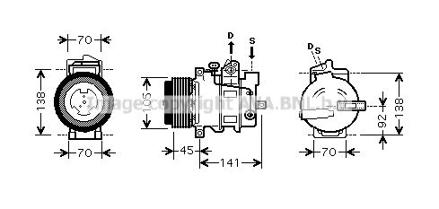 MSK429 AVA QUALITY COOLING Компрессор, кондиционер