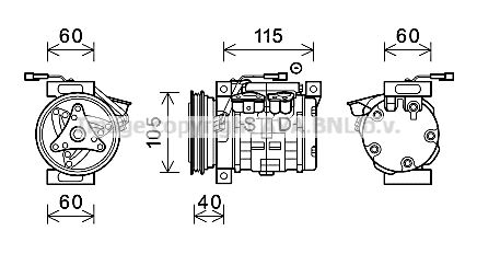 SZK145 AVA QUALITY COOLING Компрессор, кондиционер