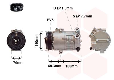 3700K418 VAN WEZEL Компрессор, кондиционер