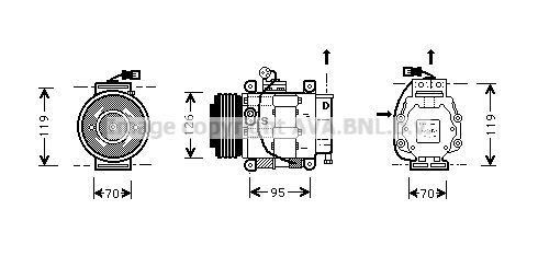 FTK042 AVA QUALITY COOLING Компрессор, кондиционер