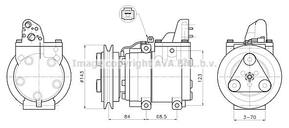 FDAK712 AVA QUALITY COOLING Компрессор, кондиционер