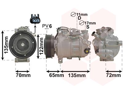 3001K705 VAN WEZEL Компрессор, кондиционер