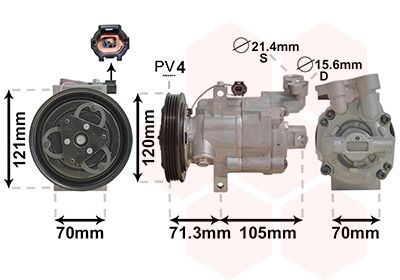 1300K306 VAN WEZEL Компрессор, кондиционер