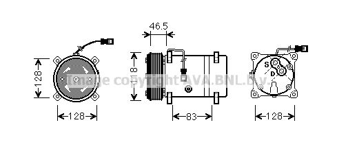 CNAK158 AVA QUALITY COOLING Компрессор, кондиционер