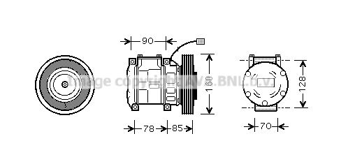 HDAK019 AVA QUALITY COOLING Компрессор, кондиционер