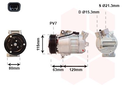 4300K384 VAN WEZEL Компрессор, кондиционер