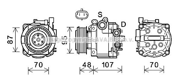 OLK659 AVA QUALITY COOLING Компрессор, кондиционер