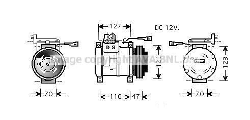 IVAK077 AVA QUALITY COOLING Компрессор, кондиционер