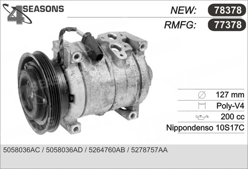 77378 AHE Компрессор, кондиционер