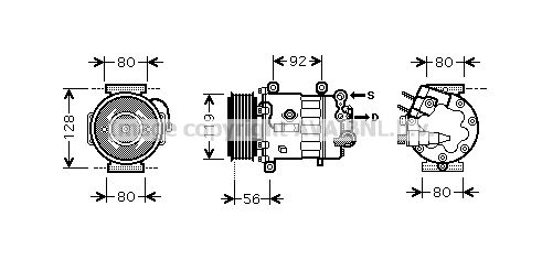 PEK320 AVA QUALITY COOLING Компрессор, кондиционер