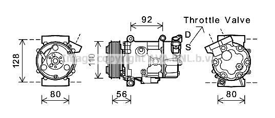 BWAK416 AVA QUALITY COOLING Компрессор, кондиционер