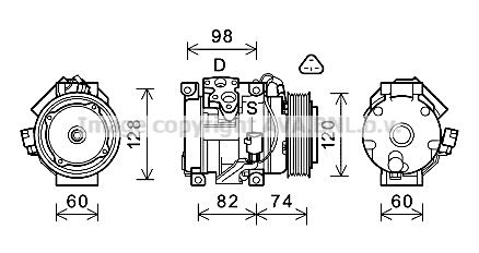 TOK724 AVA QUALITY COOLING Компрессор, кондиционер