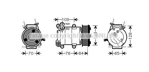 FDAK418 AVA QUALITY COOLING Компрессор, кондиционер