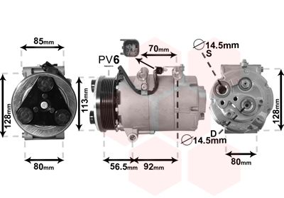 1800K497 VAN WEZEL Компрессор, кондиционер