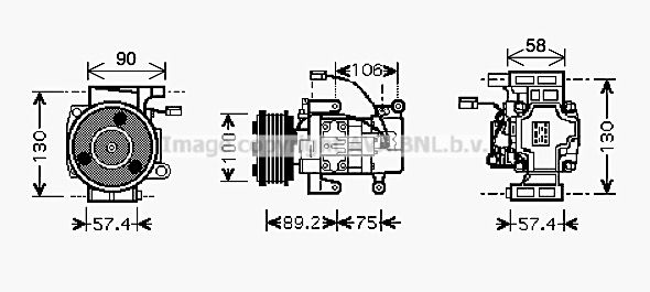 MZAK208 AVA QUALITY COOLING Компрессор, кондиционер