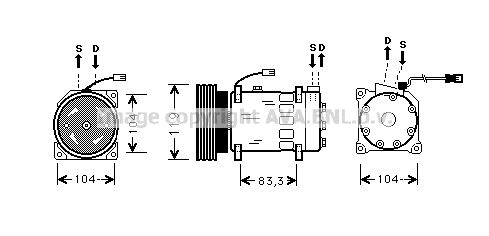 CNK179 AVA QUALITY COOLING Компрессор, кондиционер