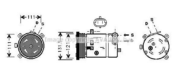 DWAK038 AVA QUALITY COOLING Компрессор, кондиционер